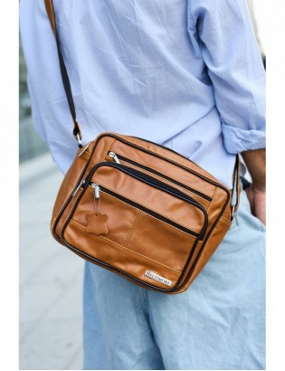 Camel pojemna SKÓRZANA TORBA męska do pracy Beltimore F72 - zdjęcie 4