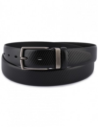 Pasek męski skórzany premium 3,5 cm skóra licowa Beltimore czarny E42 - zdjęcie 7