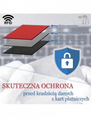 Portfel skórzany duży poziomy RFiD nubuk brązowy zasuwany skóra Beltimore H01 - zdjęcie 12