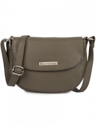 Torebka damska skórzana listonoszka mała premium slim klasyczna taupe Beltimore L57 - zdjęcie 1