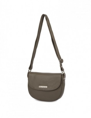 Torebka damska skórzana listonoszka mała premium slim klasyczna taupe Beltimore L57 - zdjęcie 8