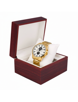 Zegarek męski na bransolecie duży solidny chronograf datownik złoty Beltimore BT04 - zdjęcie 5
