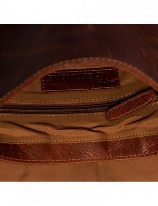 Torba męska skórzana na ramię zgrabna elegancka A4 Beltimore brązowa N23 - zdjęcie 5
