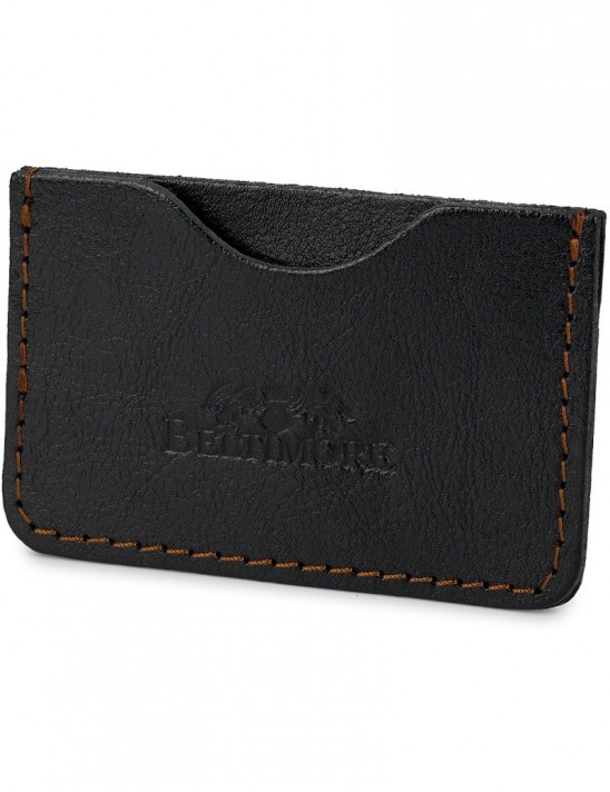 Etui na Karty Skórzane Slim Beltimore Wizytownik czarne G57