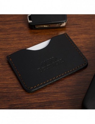 Etui na Karty Skórzane Slim Beltimore Wizytownik czarne G57 - zdjęcie 2