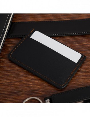 Etui na Karty Skórzane Slim Beltimore Wizytownik czarne G57 - zdjęcie 4