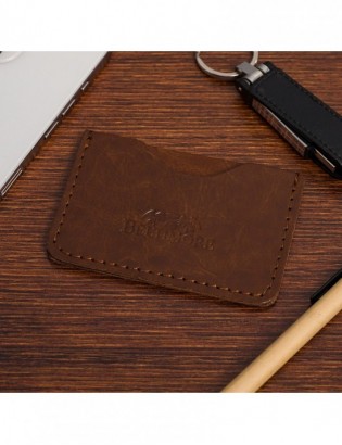 Etui na Karty Skórzane Slim Beltimore Wizytownik koniakowe G57 - zdjęcie 3
