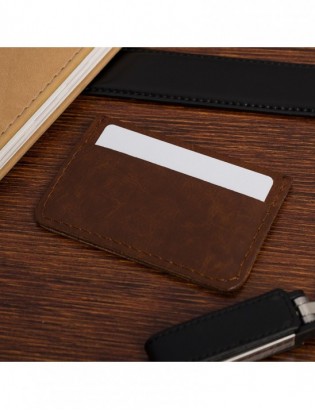 Etui na Karty Skórzane Slim Beltimore Wizytownik koniakowe G57 - zdjęcie 4