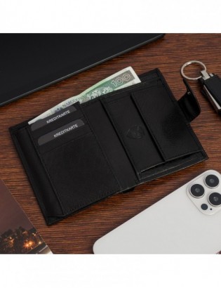 Męski portfel skórzany duży pionowy PREMIUM LEGENDARNA SKÓRA lico brązowy Beltimore P11 - zdjęcie 4