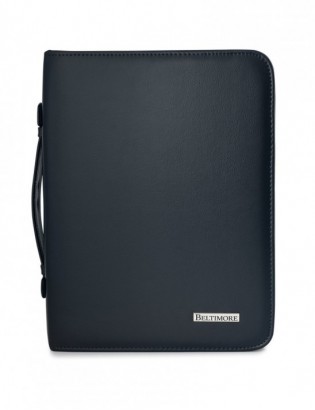 Granatowy Beltimore luksusowy męski biwuar aktówka teczka organizer dla handlowca I57 - zdjęcie 6