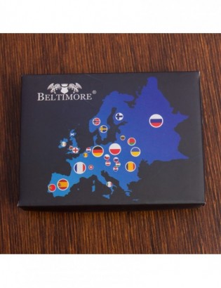 Portfel męski skórzany mały czarny z wsuwką na banknoty RFiD Beltimore L47 - zdjęcie 11