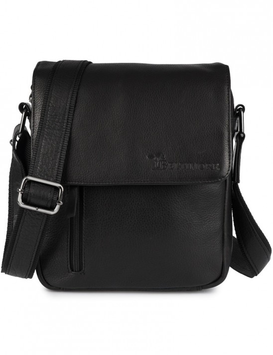 Torba Męska Listonoszka Skórzana na Ramię Elegancka Beltimore czarna N38