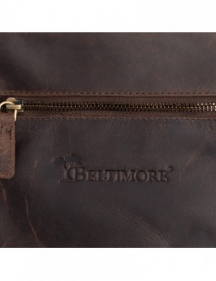 Plecak skórzany saszetka przez ramię crossbody modna 2-komorowa Beltimore N25 - zdjęcie 10