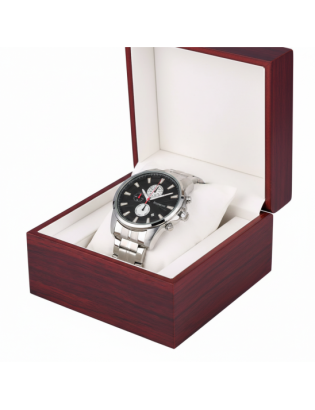 Zegarek męski na bransolecie duży solidny chronograf datownik srebrny Beltimore BT04 - zdjęcie 7