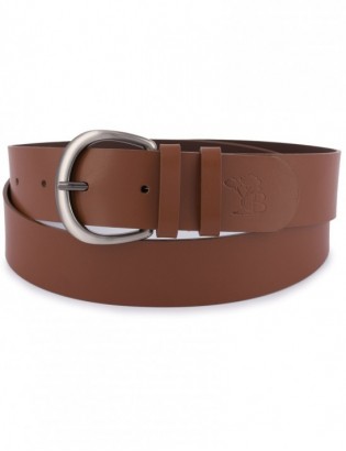 Skórzany pasek damski do spodni sukienki brązowy skóra nat 4 cm Beltimore D87 - zdjęcie 9