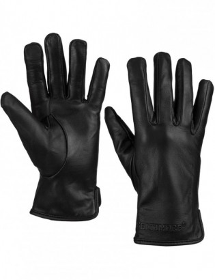 Rękawiczki skórzane damskie czarne polar touch finger na dotyk BELTIMORE K25 - zdjęcie 1