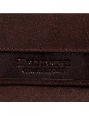 Portfel skórzany męski nowoczesny z aluminiowym etui na karty brązowe Beltimore P88 - zdjęcie 5