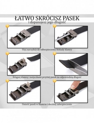 Skórzany pasek damski do spodni sukienki ciemny brąz skóra nat 3 cm Beltimore D73 - zdjęcie 11