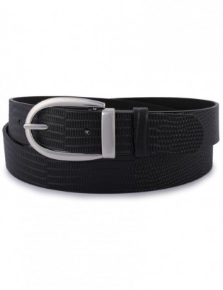 Skórzany pasek damski do spodni sukienki czarna skóra nat 3 cm Beltimore D89 - zdjęcie 10
