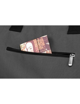 Torebka damska shopperka materiałowa duża A4 modna na ramię torba szara Beltimore R-TZ - zdjęcie 10
