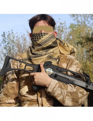 Chusta uniwersalna arafatka militarna wojskowa bawełniana duża beżowa Beltimore SC-01 - zdjęcie 5