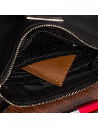 Torba męska skórzana na ramię zgrabna czarna elegancka Beltimore N30 - zdjęcie 11