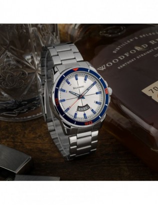 Zegarek męski bransoleta duży solidny z datownikiem marines premium Beltimore BT03 - zdjęcie 3