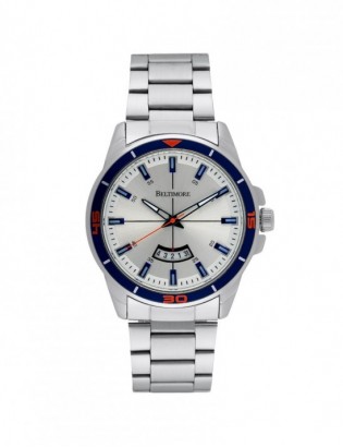Zegarek męski bransoleta duży solidny z datownikiem marines premium Beltimore BT03 - zdjęcie 6
