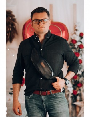 Beltimore męski skórzany pasek szeroki jeans koniak 522 - zdjęcie 10