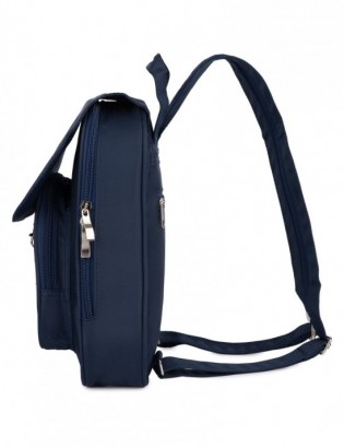 Plecak plecaczek damski mały lekki wodoodporny elegancki granatowy Beltimore R34 - zdjęcie 9