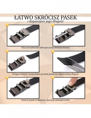 Skórzany pasek damski do spodni sukienki skóra nat 4 cm Beltimore brązowy D77 - zdjęcie 9