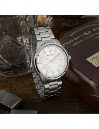 Zegarek męski bransoleta duży solidny srebrny glob premium Beltimore BT01 - zdjęcie 3