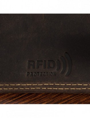 Portfel skórzany męski vintage poziomy klasyczny brązowy RFiD Beltimore S50 - zdjęcie 7