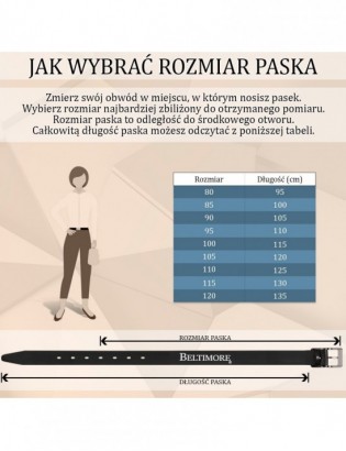 Skórzany pasek damski do spodni sukienki cielisty skóra nat. zamszowa 3 cm Beltimore E53 - zdjęcie 14