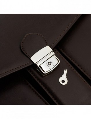 Brązowa męska aktówka Beltimore teczka elegancka pojemna W35 - zdjęcie 6