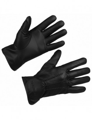 Rękawiczki skórzane męskie polar miś touch finger DOTYK ekran czarne BELTIMORE K32 - zdjęcie 8