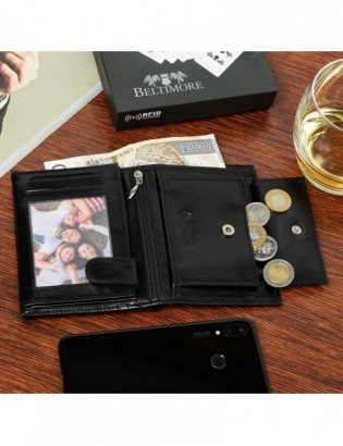 Zestaw męski skórzany premium Beltimore portfel pasek T99 - zdjęcie 7